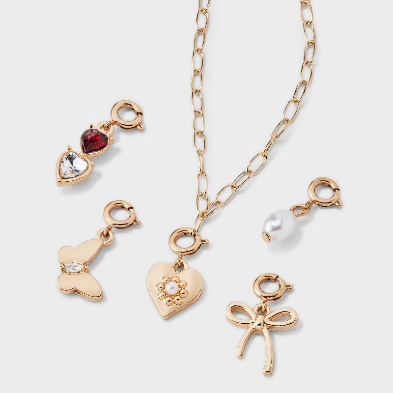 Build Your Own Heart and Butterfly Charm Necklace - Wild Fable™ Gold