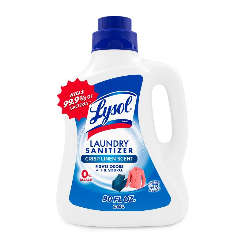 Lysol Laundry Sanitizer Crisp Linen Detergent Booster - 90oz