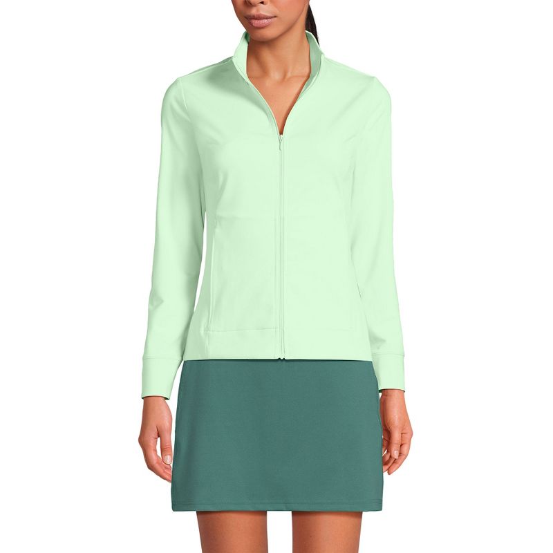 Lands' End Women's High Impact Full Zip Jacket - X Large - Icy Mint Green