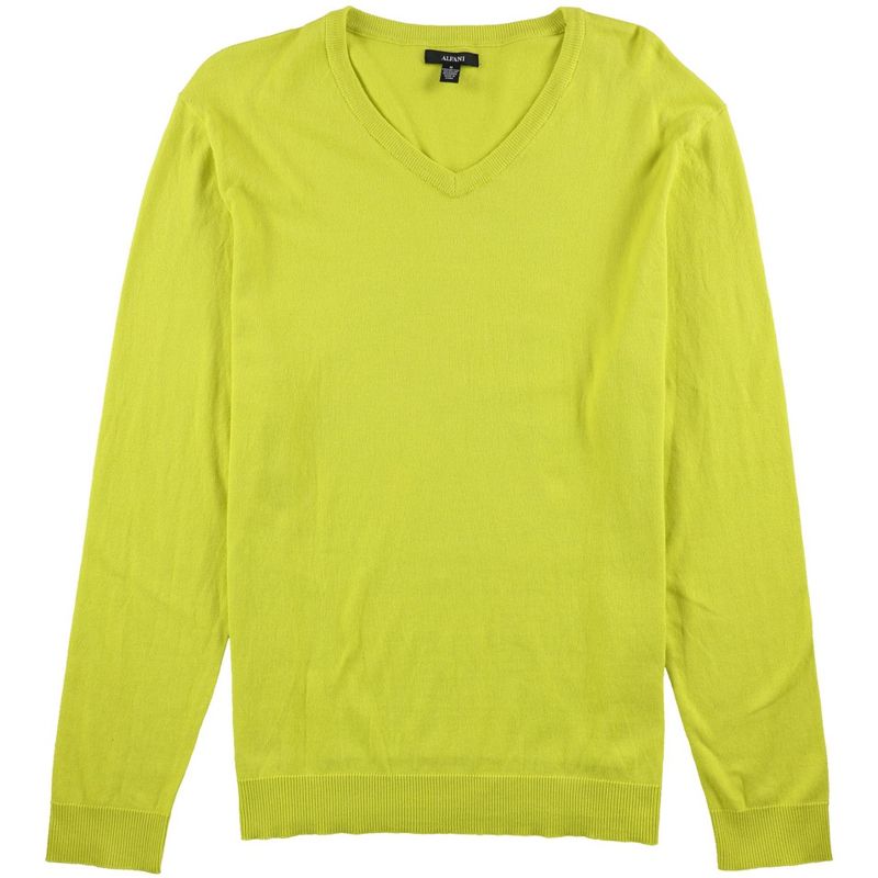 Alfani Mens Knit Pullover Sweater, exoticyellow, Large