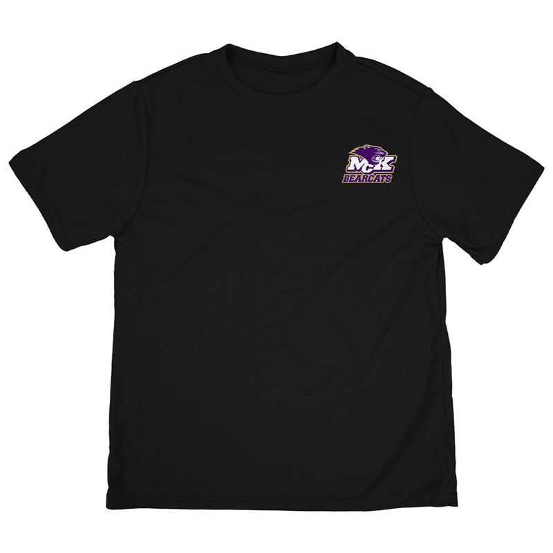Boys' Mckendree University Sport T-Shirt Left Chest Logo Black Large