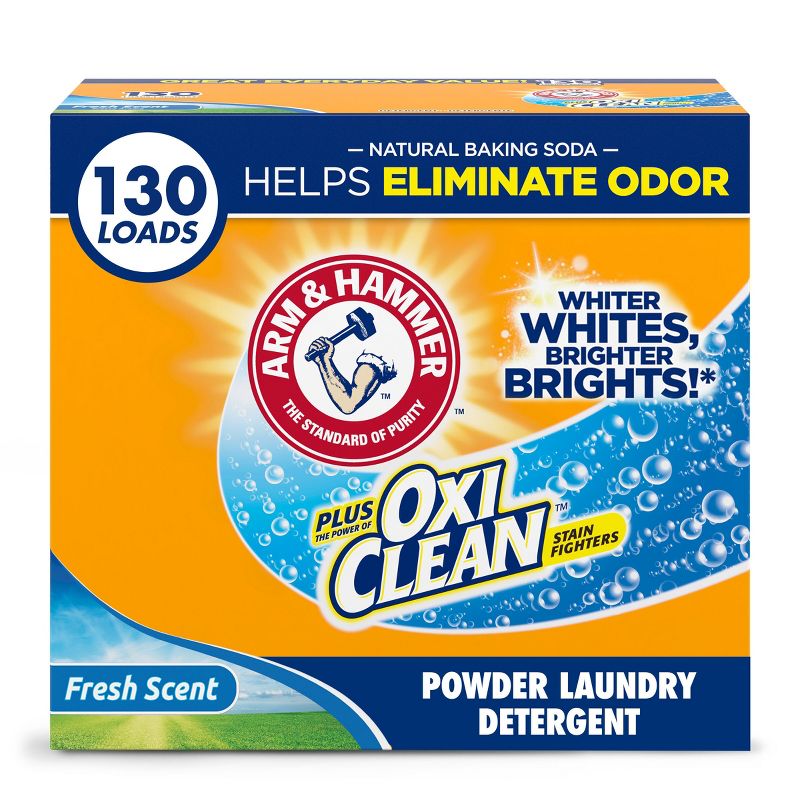 Arm & Hammer Fresh Scent Plus OxiClean HE Laundry Detergent Powder 130 Loads - 160oz