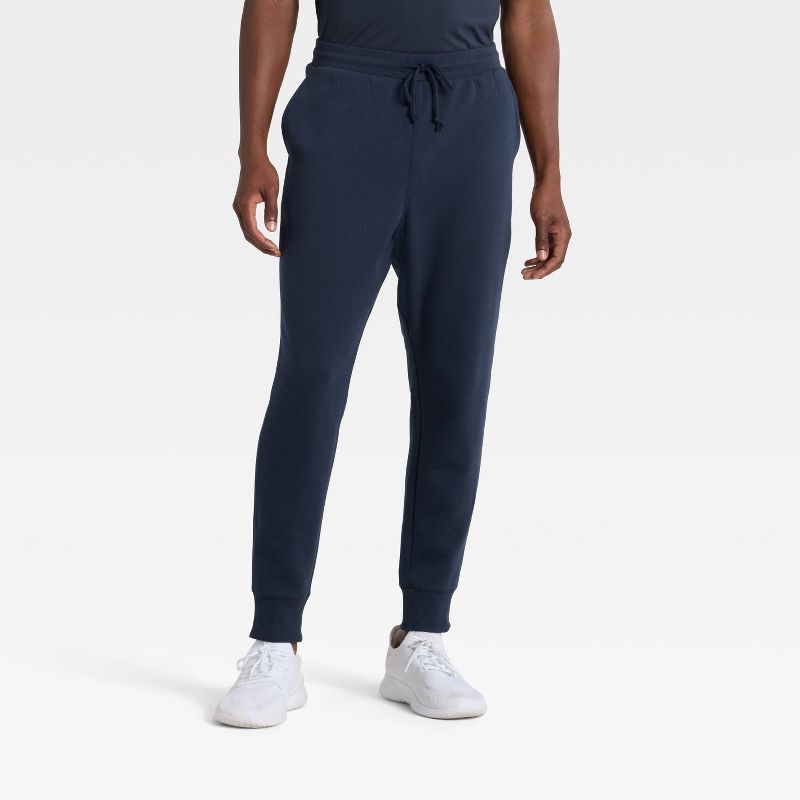 Men's Active Comfort Fleece Jogger Pants - All In Motion™ Blue XL