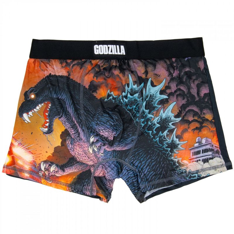 Mens Godzilla City Under Attack Underwear Boxer Briefs - Medium (32-34)