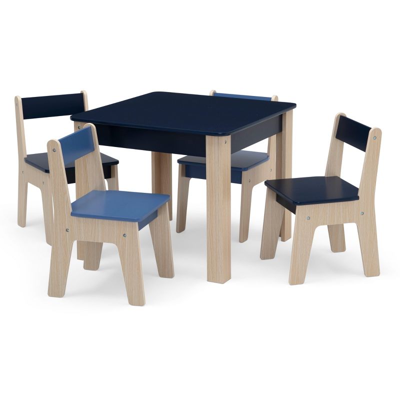 GapKids by Delta Children Kids Two-Tone Table and Chairs Set, Two-Tone Blue