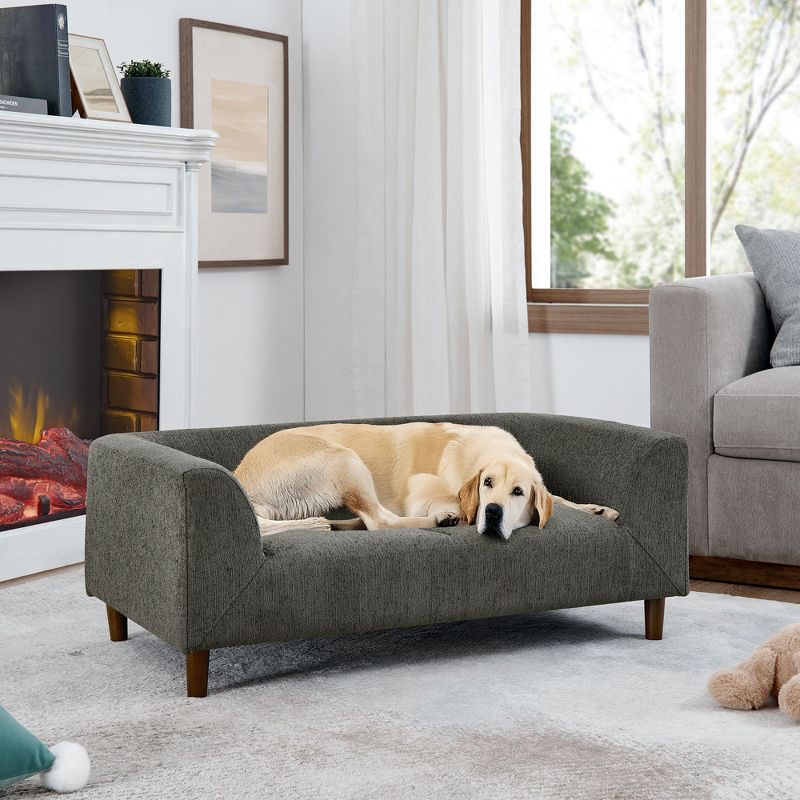 Kumasinova Modern Sleeper Sofa with Soft Padded Comfort,Cloud Couch Perfect Couch for Small to Medium Dogs,Stylish Living Room Furniture,Dark Grey
