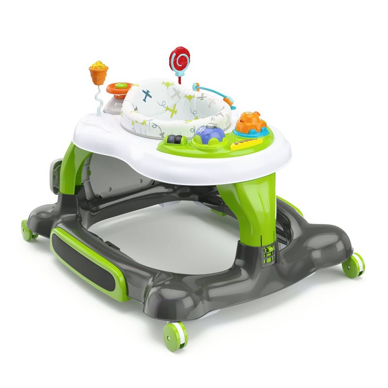 Storkcraft 3-in-1 Activity Walker and Rocker with Jumping Board and Feeding Tray - Green