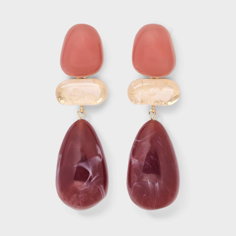 Beaded Linear Earrings - A New Day™ Pink