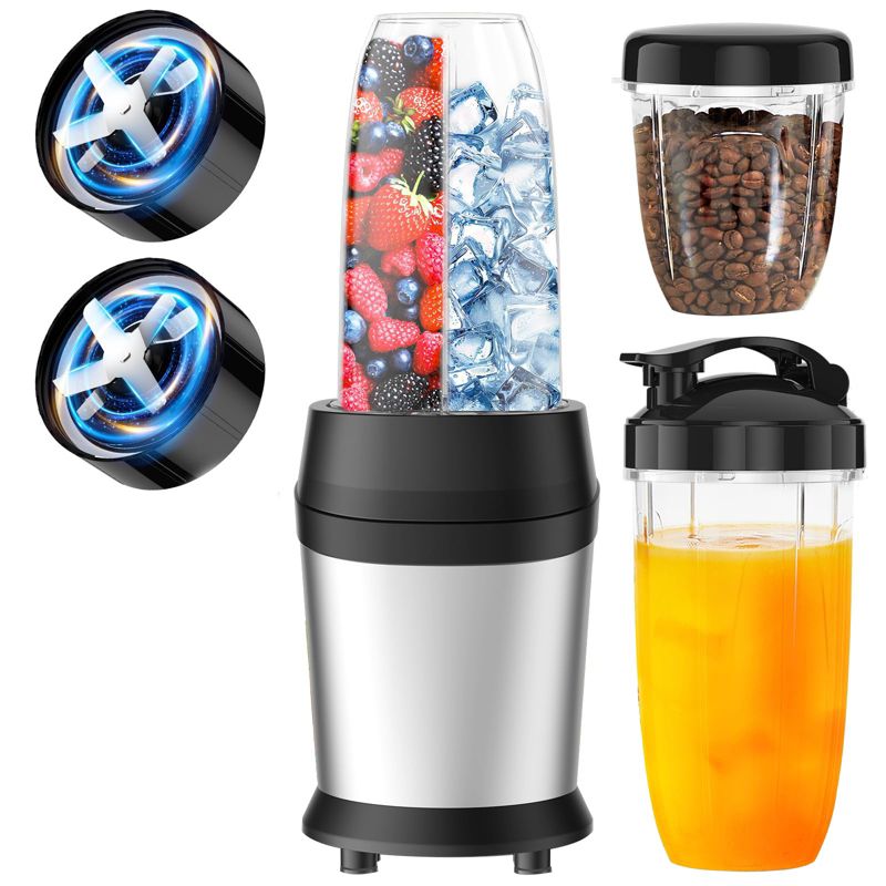 Itopfox 12-Piece Smoothie Blender with 25,000 RPM Motor, 6-Leaf Stainless Steel Blades for Ice Crushing, Smoothies, Frozen Drinks & Nuts