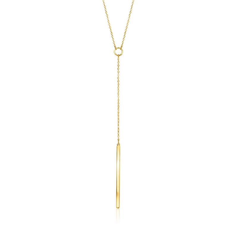 Pure Collection by Ross-Simons Italian 14kt Yellow Gold Bar Y-Necklace Size 18
