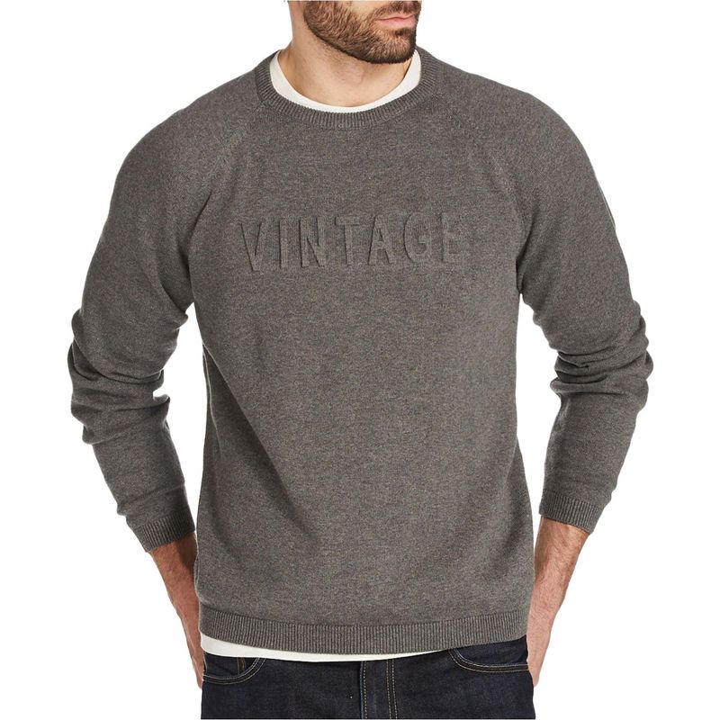 Weatherproof Mens Vintage Pullover Sweater, smokegrayhtr, XX-Large