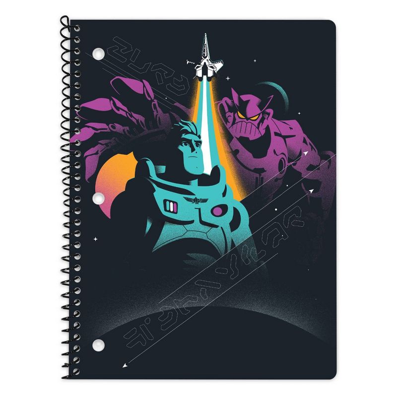 Disney Pixar's Lightyear Wide Ruled 1 Subject Spiral Notebook: Kids Boys, 8x10.5", 70 Pages, Multicolor, 3-Hole Punched
