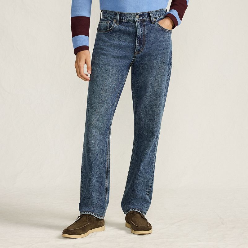 Lands' End Men's Stretch Athletic Fit Jean - 34x34 - Medium Glacier Wash