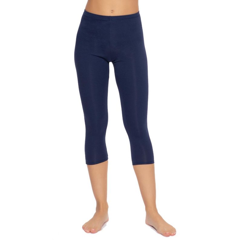 Felina Women's Cotton Modal Capri Leggings - Super Soft, Lightweight, Breathable for Fitness, Yoga, and Everyday Wear