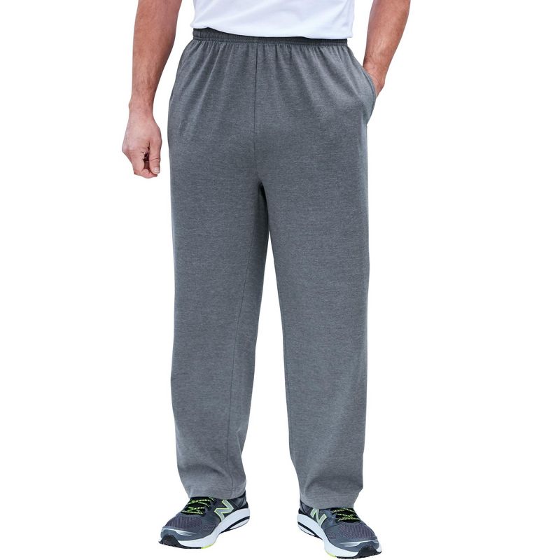 KingSize Lightweight Jersey Open-Bottom Sweatpants - 2XL, Heather Slate