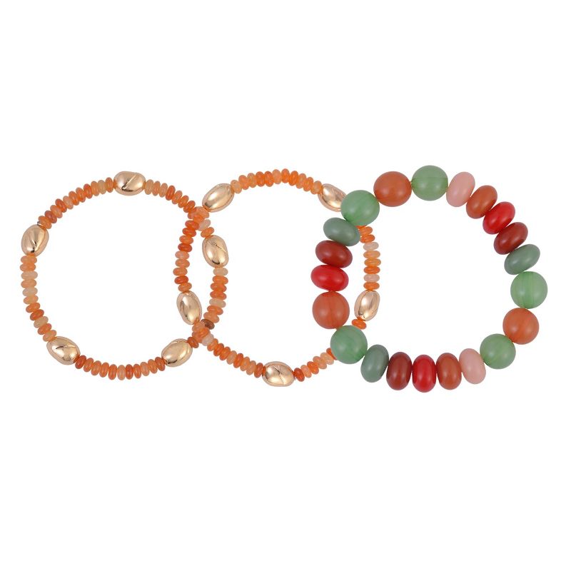 RACHEL Rachel Roy 3pc Stretch Bracelet Set with Semi Precious Beads