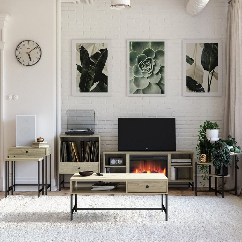 Kumasinova Rectangular Coffee Table with Storage,40" Natural Wood Finish Side Table,Modern Center Table for Living Room Furniture,Natural