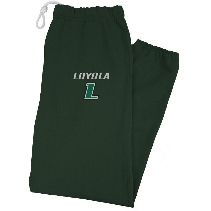 Men's Campus Lab Loyola University Maryland Officially Licensed Apparel - Primary Logo School Color Jogger Sweatpants Hunter Green Medium