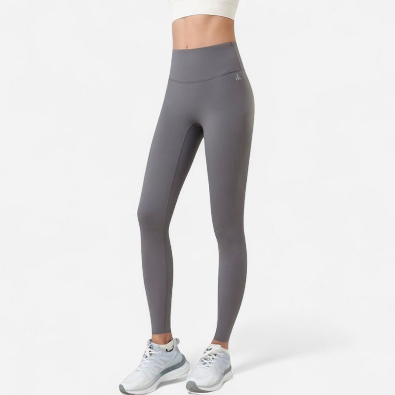 Anna-Kaci Active Women's Seamless High Waist Leggings with Compression Fit and Ultra-Smooth Second Skin Feel - Large, Gray