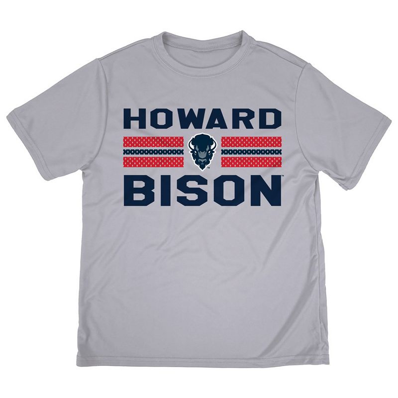 Boys' Howard University Sport T-Shirt Jersey Stripe Athletic Heather X Small