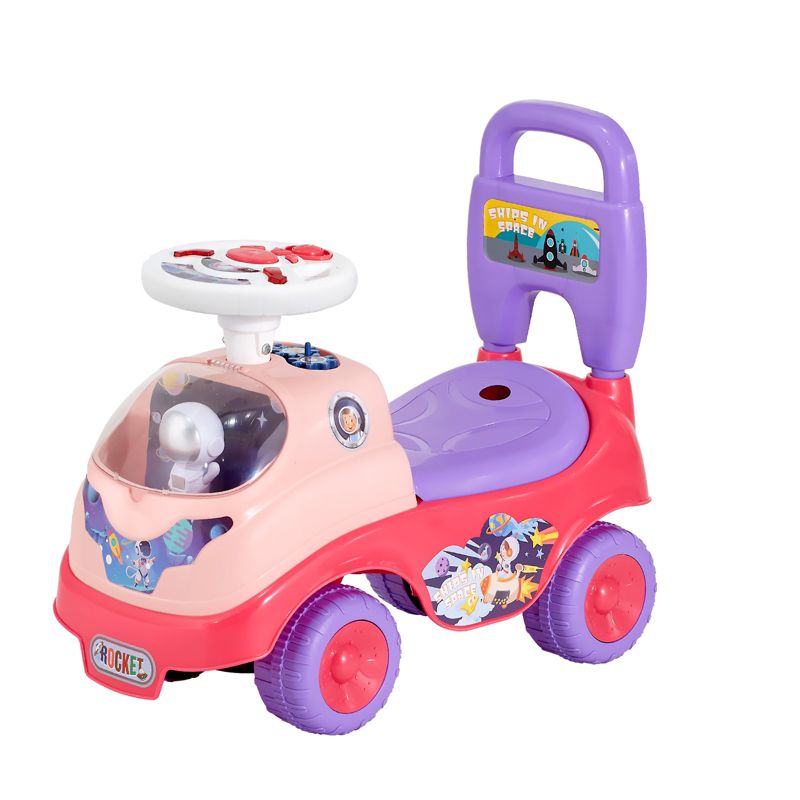 TopComfy Baby Walkers Toddler Push Ride On Car with Sounds, Under-Seat Storage, Foot-to-Floor Walker for 19-36 Months, Purple, 19.88"*10.63"*11.42"