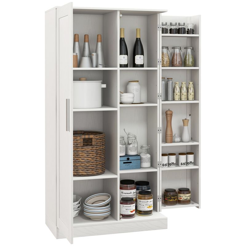 Kitchen Pantry Storage Cabinet, 14-Tier Freestanding Kitchen Cupboard for Living Room, Dining Room Storage
