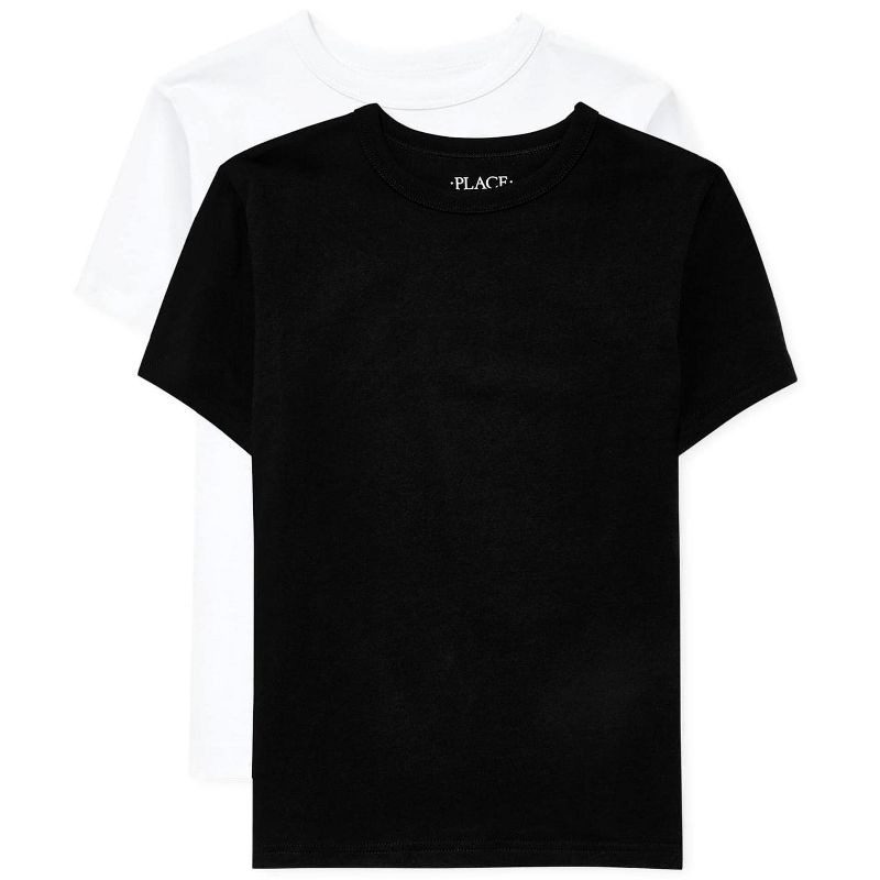 The Children's Place Boys Short Sleeve Regular Basic Layering Tee 2-Pack Multi S (5/6)