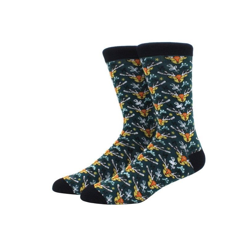 Reindeer Pattern Socks the (Men's Sizes, Adult Large) from the Sock Panda - Great for Christmas Time