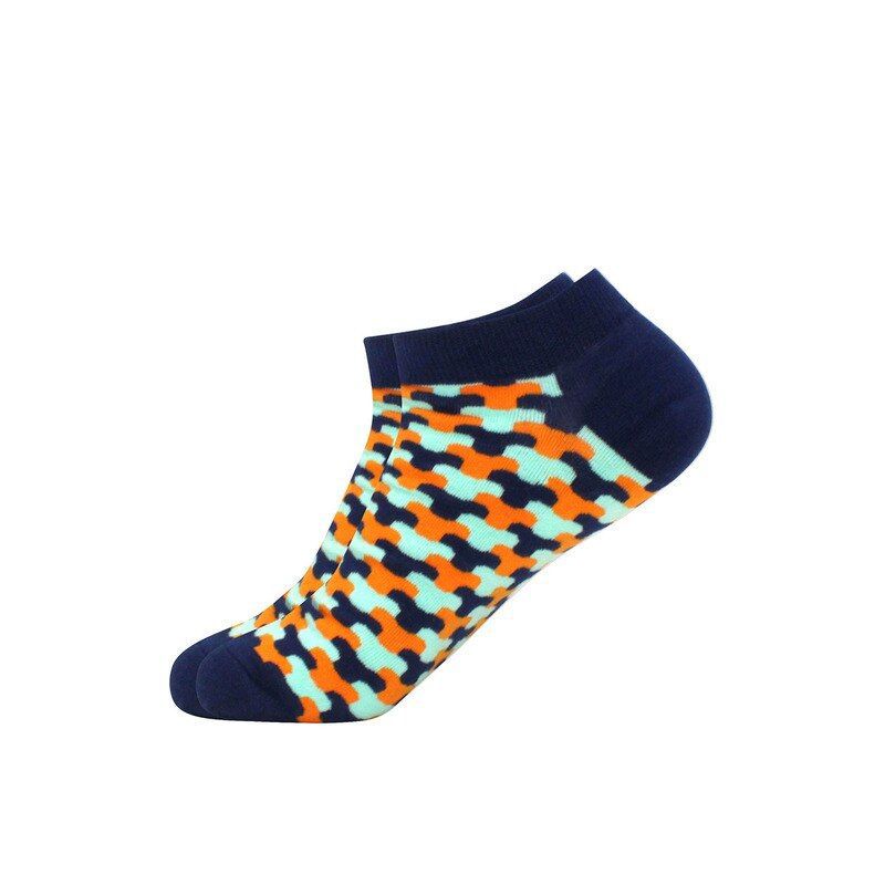 Links Patterned Ankle Socks (Men's Sizes, Adult Large) from the Sock Panda