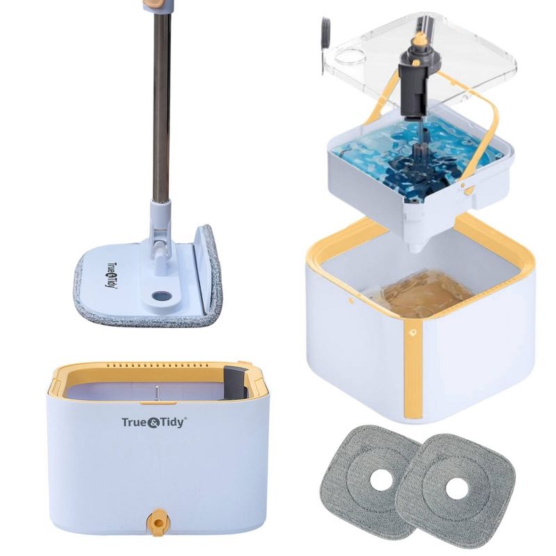 True & Tidy True Clean Dual Bucket and 2.0 Spin Mop System