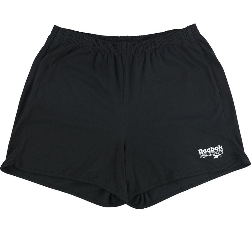 Reebok Womens French Terry Athletic Workout Shorts, black, Small