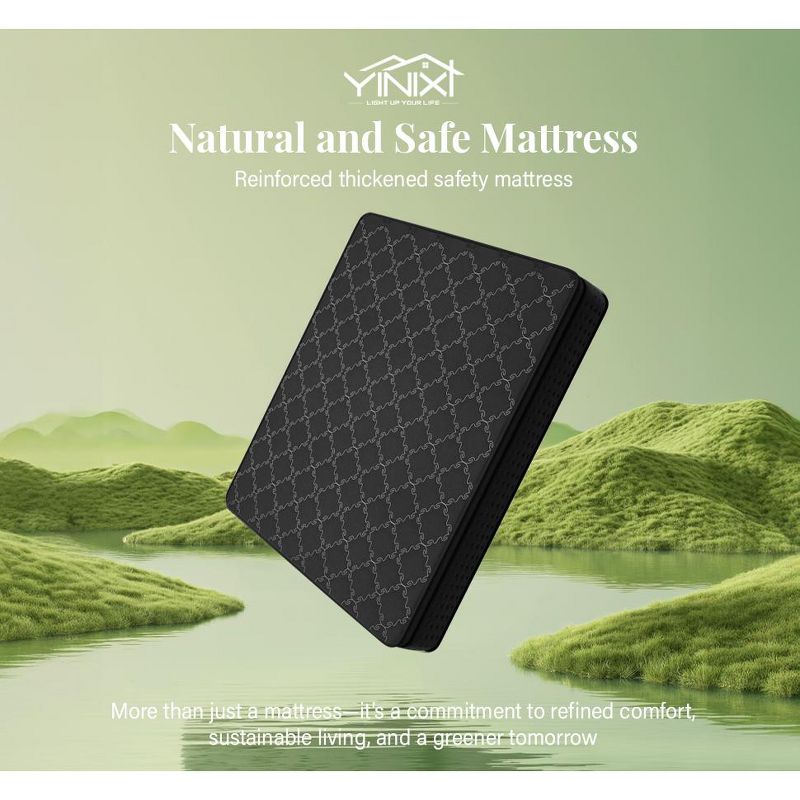 12" & 10" Medium Firm Pillow Top Cooling Gel Hybrid Mattress With Certipur-us Certified Foam