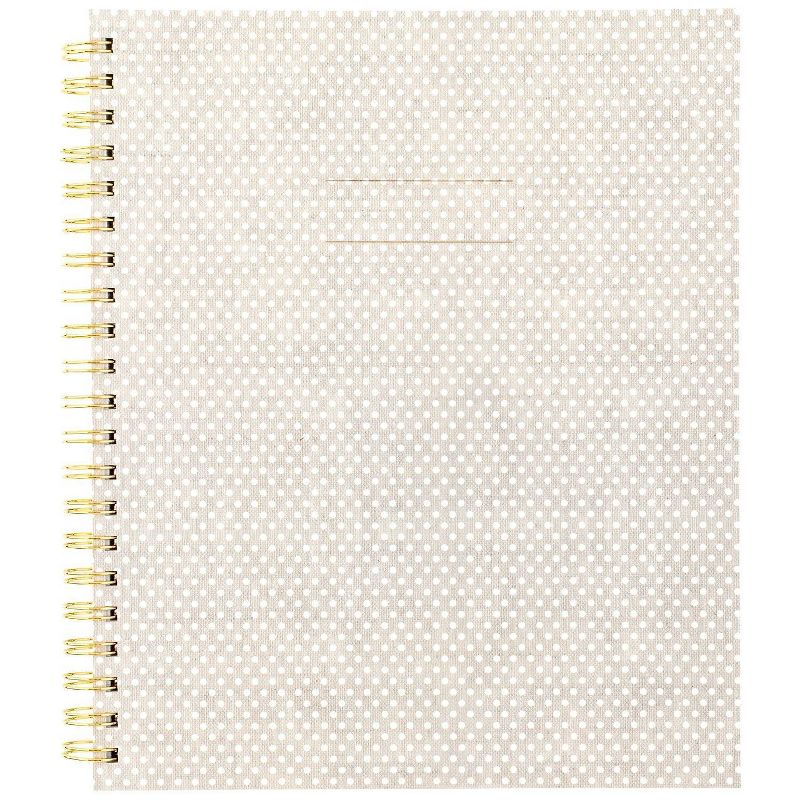 Sugar Paper Essentials 100pg Ruled Notebook 11"x9.625" Spiral White Dot: College Ruled, Soft Cover, Acid-Free, Perforated Pages