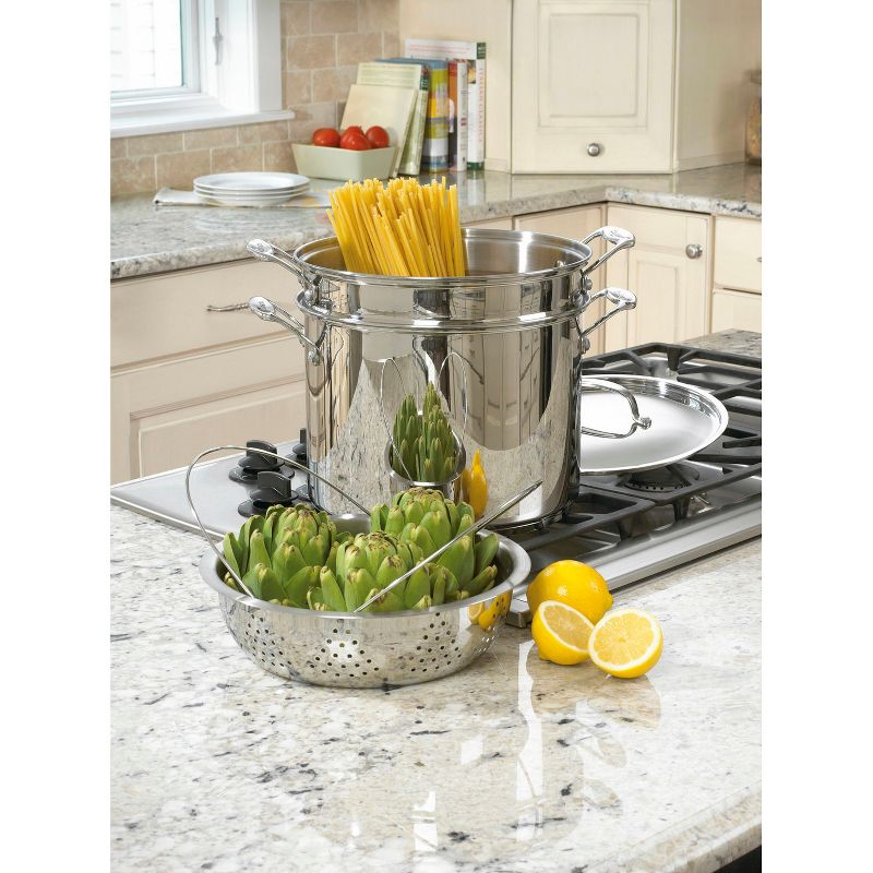 Cuisinart Chef's Classic 12qt Stainless Steel Pasta/Steamer Set - 77-412: Kitchen Cookware Set, Dishwasher-Safe