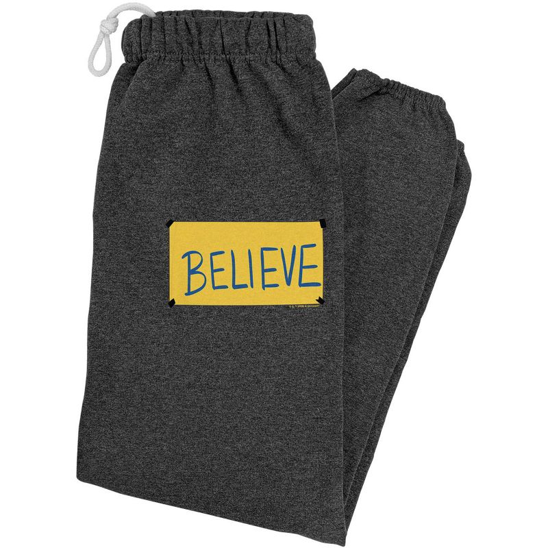 Ted Lasso Believe Sign Mens Jogger Sweatpants Charcoal Heather Small