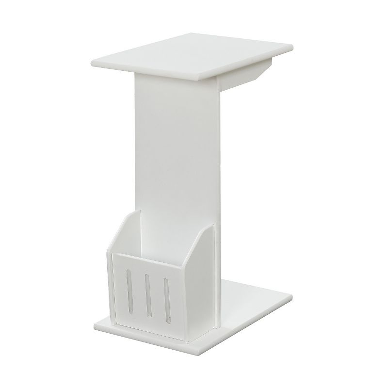 Designs2Go Abby Magazine C End Table White - Breighton Home: Holder, Flush Fit, Living Room Furniture