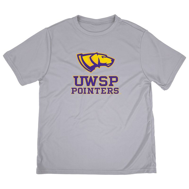 Boys' University of Wisconsin-Stevens Point Sport T-Shirt Primary Logo Athletic Heather Medium