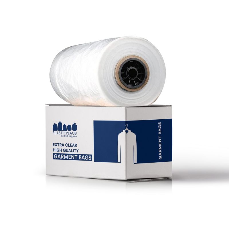 Plasticplace .65 Mil Clear Garment Bags, 21"x7"x54" (320 Count)