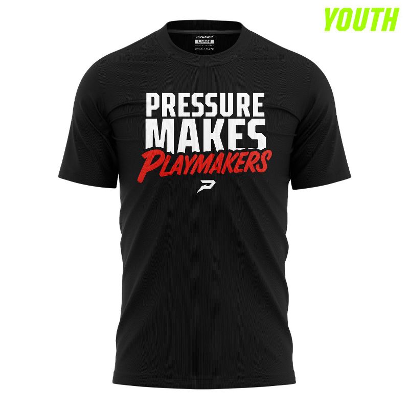 Pressure Makes Playmakers - Youth - Graphic Tee Black Medium