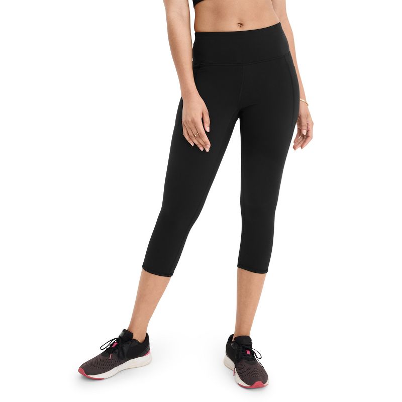 Jockey Women's EVERACTIVE Capri Legging M Black