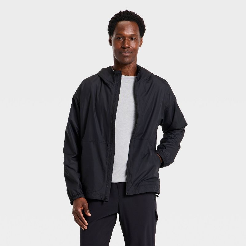 Men's Windbreaker Jacket - All In Motion™ Black M