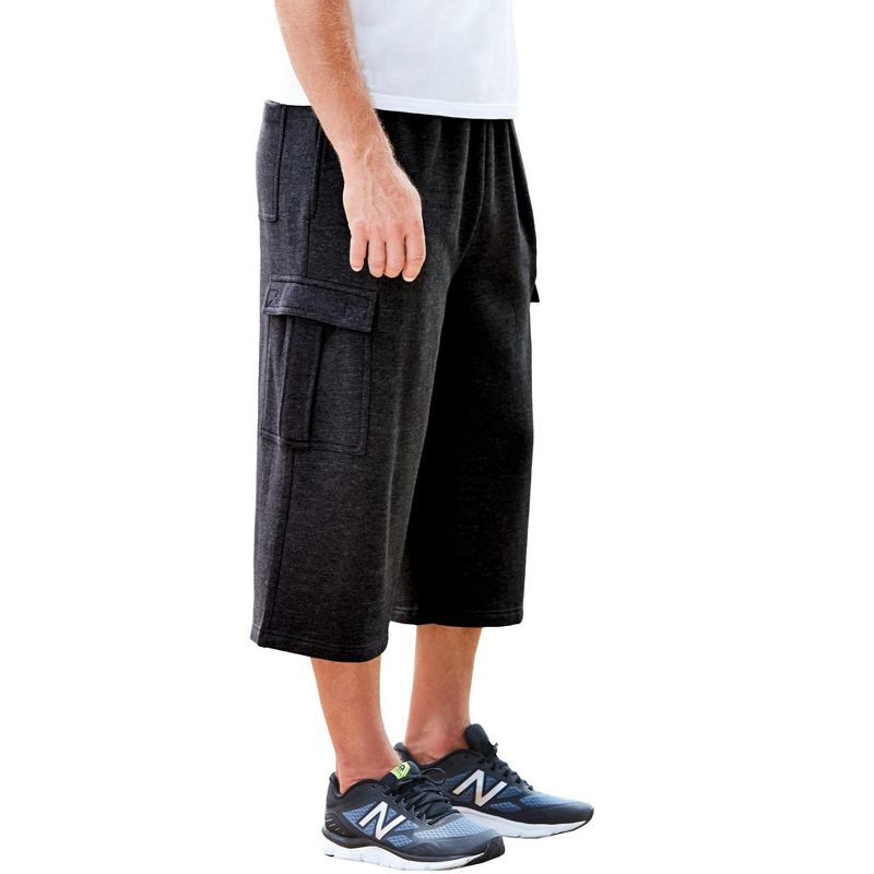 KingSize Fleece Judo Shorts - XL, Black White Marl