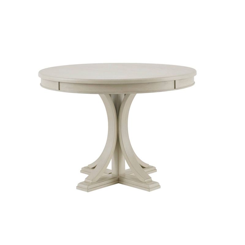 Madison Park Helena Round Dining Table Antique Cream: 4-Seater Pedestal, Kitchen Furniture