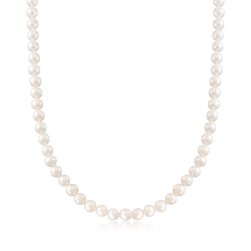 Ross-Simons 6-7mm Cultured Pearl Necklace With 14kt Yellow Gold Size 24