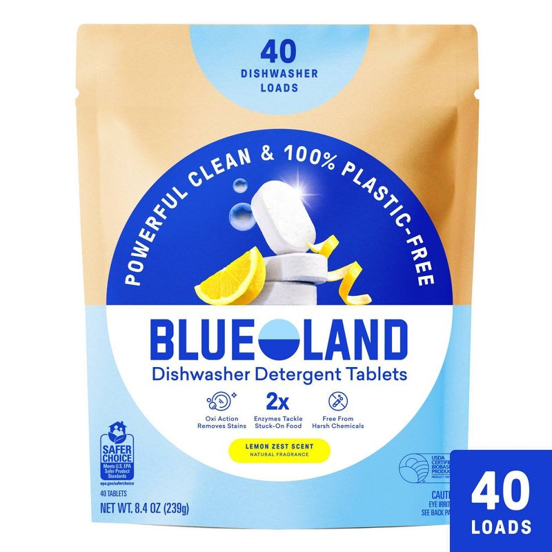 Blueland Lemon Zest Dishwasher Detergent Tablets - 9.5oz/40ct