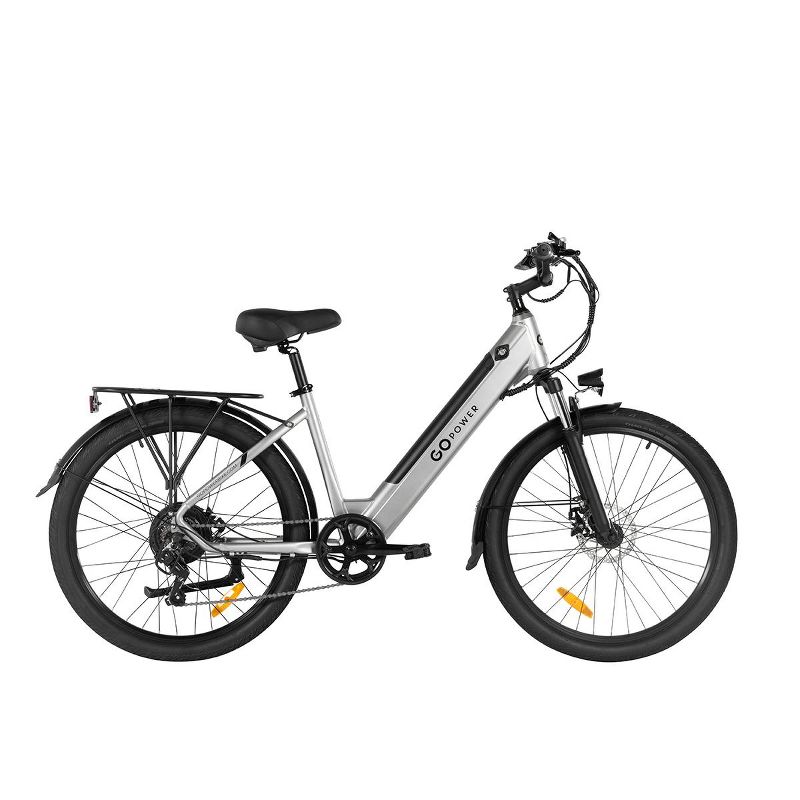 GoVelo Electric Adult Bike | Silver | Open Box