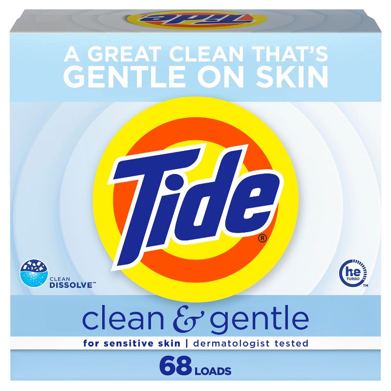 Tide Unscented Clean & Gentle HE Deep Cleaning Concentrated Laundry Detergent Powder 68 Loads - 77oz