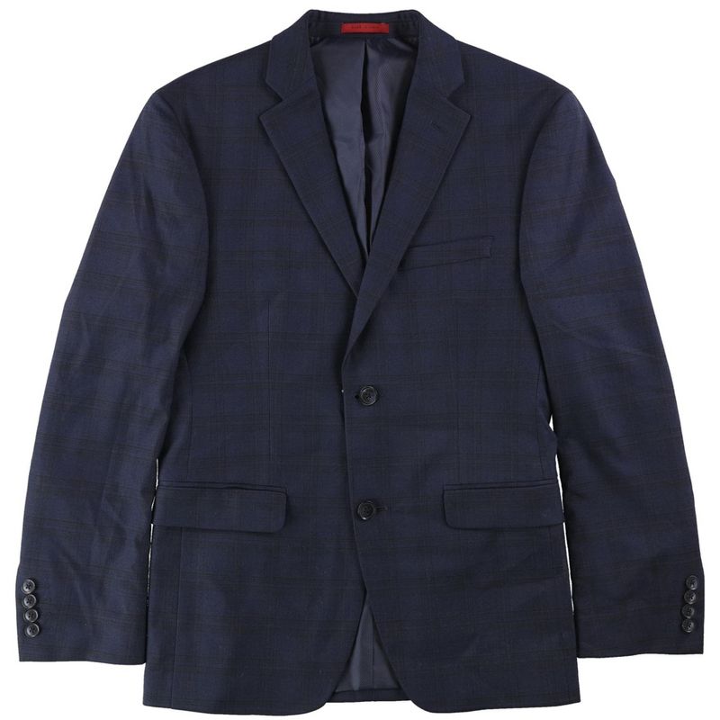 Alfani Mens Traveler Two Button Blazer Jacket, navy, 38 Long