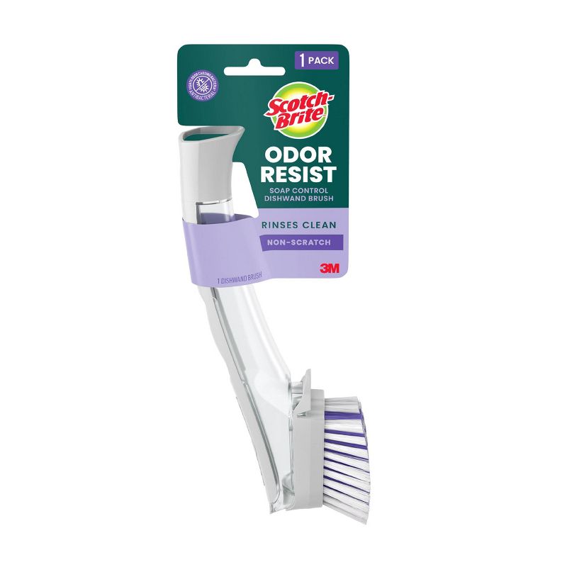 Scotch-Brite Odor Resist Non-Scratch Dishwand Brush with Built-in Scrubber