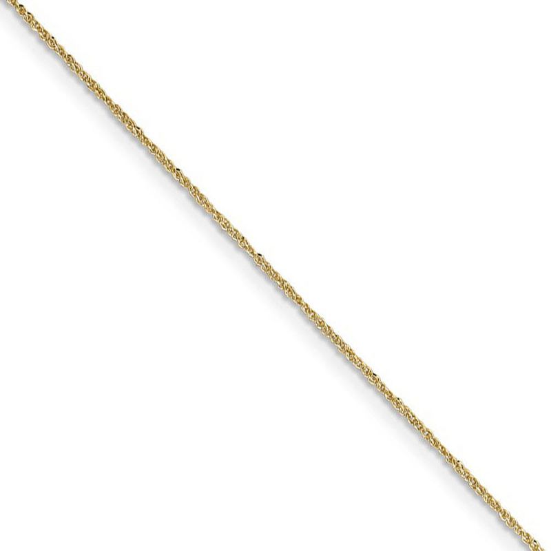 Black Bow Jewelry Children's 0.7mm, 14k Yellow Gold, Ropa Chain Necklace, 14 Inch